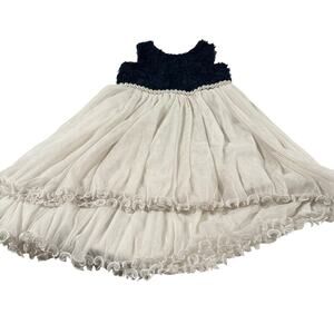 American Princess Toddler Girl 4T Formal Navy Dress